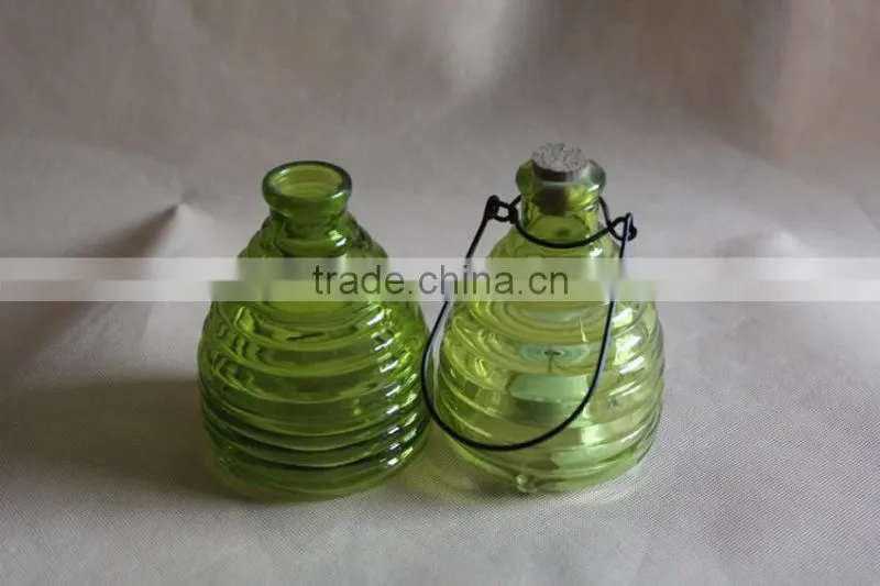 colorful glass bee catcher