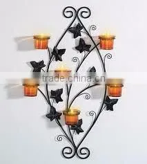 star design golden unique wall hanging tealight holder