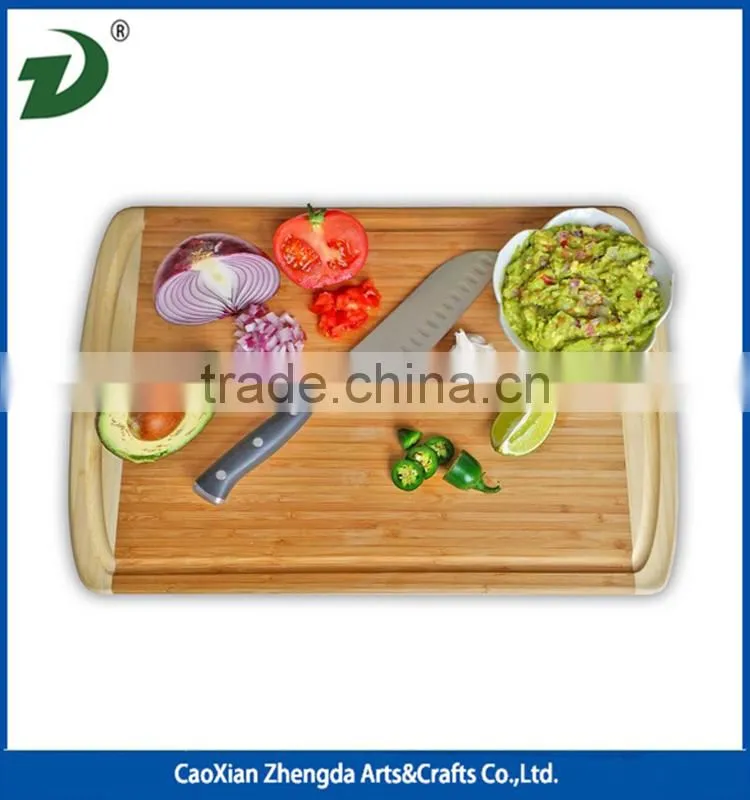 Natural solid Olivewood cutting board with handle wooden cutting board with ring round board