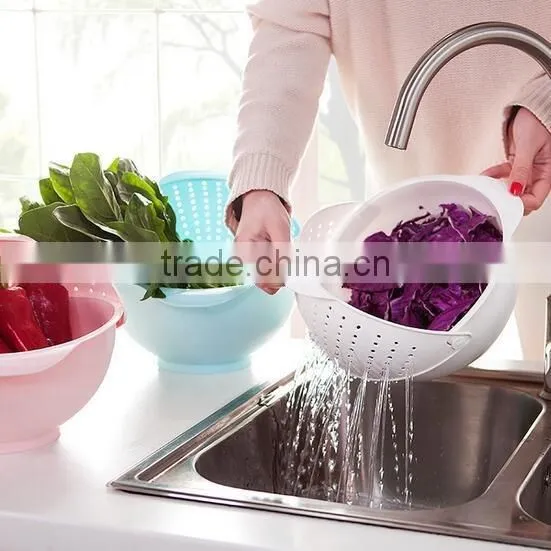 wholesale basket strainer plastic collapsible fruit vegetable colander
