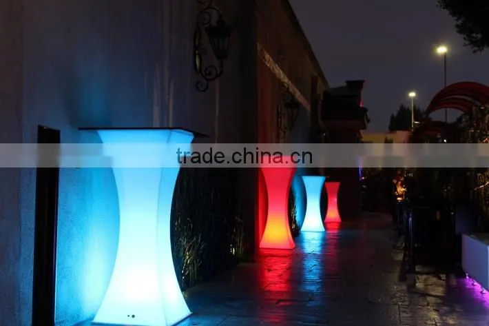 LED Lighted bar table/LED rental furniture/illuminous bar table