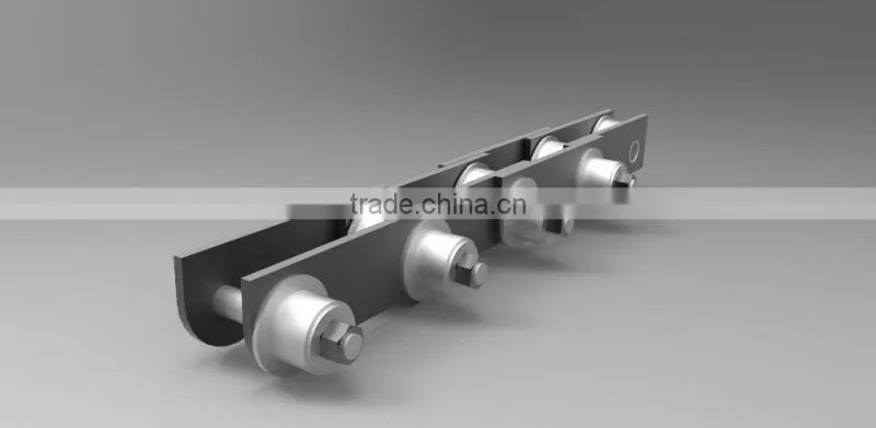 Custom-made apron feeder conveyor chain with side F roller