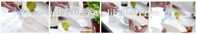 High quality custom plastic spoons with holder/ kitchen bar plastic food scoops with factory price