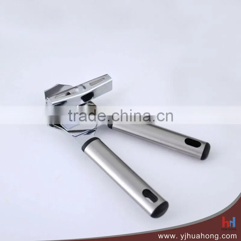 Stainless steel can opener, tin opener with soft grip handle HCO-07