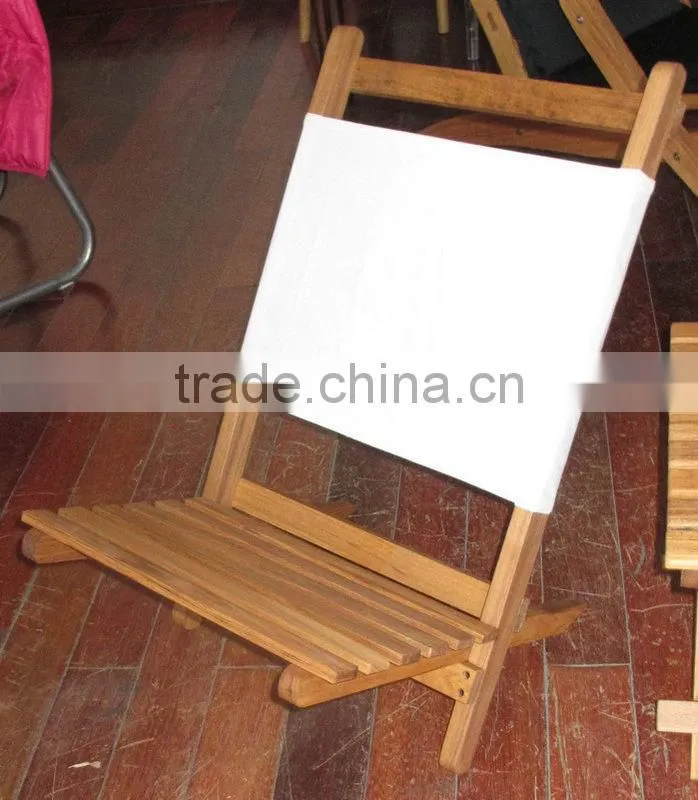 fish wood chair wooden beach chair with fabric table set