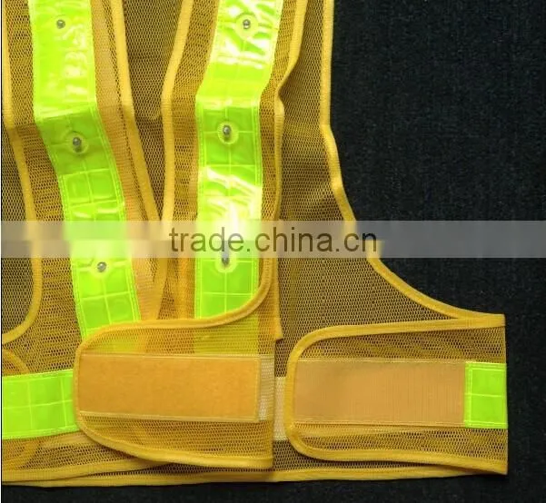 Reflective Led Lighted Flashing Police Safety Vest With Velcro EN471 High Visibility