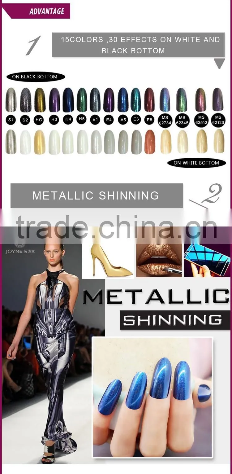 Rainbow chrome mirror effect pigment powder beauty nail mirror powder fashion chrome mirror powder