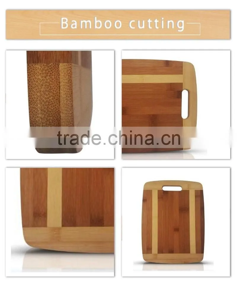 AONONG MOSO Bamboo Kitchen Active Antibacterial Butcher Block Radian Corner Shape Chopping Board/ Cutting Board