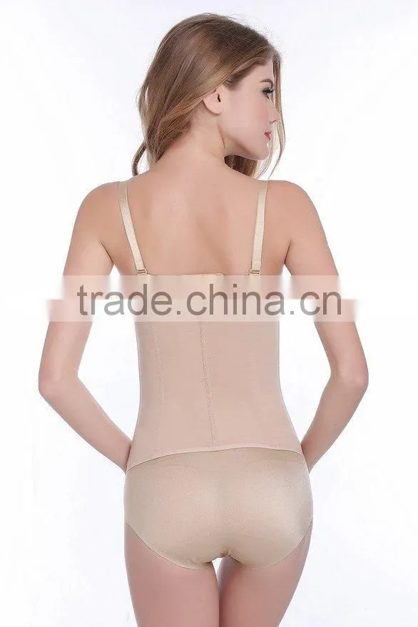 2015 Top Sell Women Sexy Elastic Breathable zipper slimming Body Shaper Corset