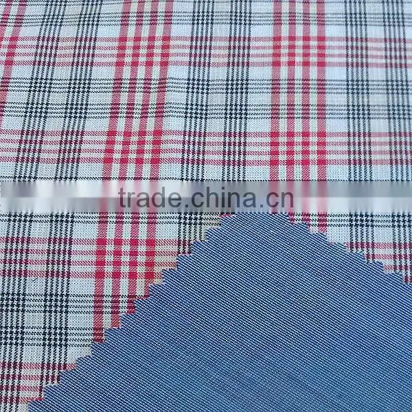 50s double layer cotton fabric yarn dyed checks shirt fabric