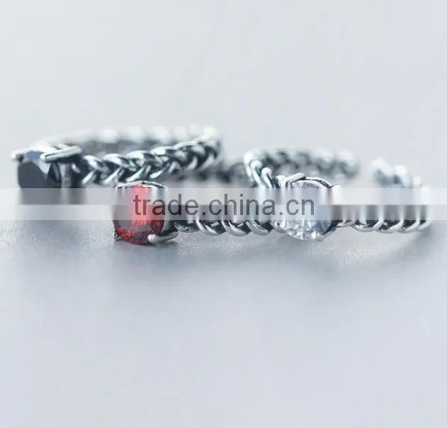 F20061N Women 925 silver ring diamond ring latest finger ring designs