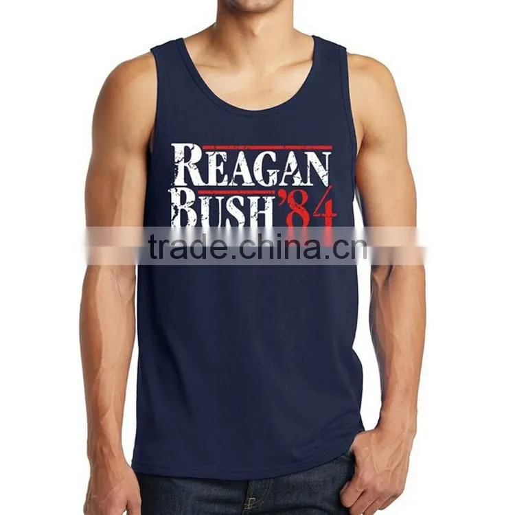 Latest Fashion Design Custom Printing 100% Cotton Bodybuilding Stringer Wholesale Mens Tank Top