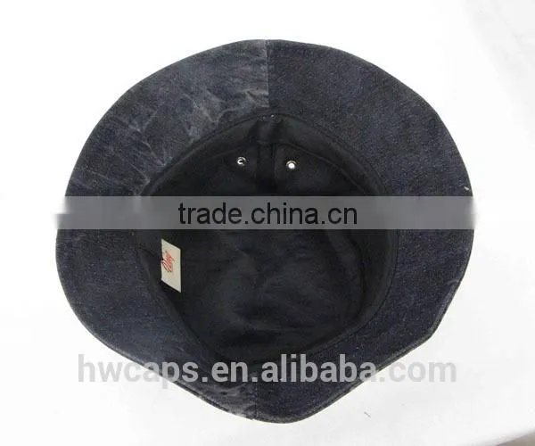 Cool custom funny cheap washed denim bucket hat