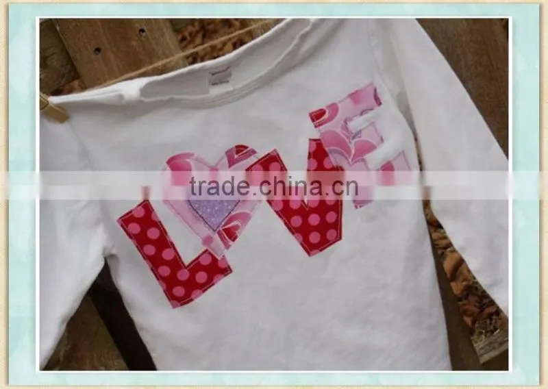 children's clothing ruffle raglan valentines clothing love t-shirt
