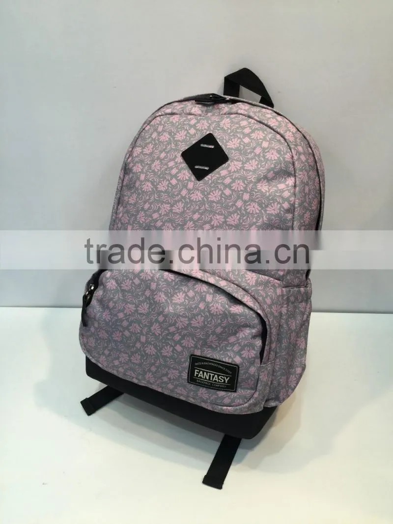 2017 hot sales wholesales custom fashion college girls backpack bag