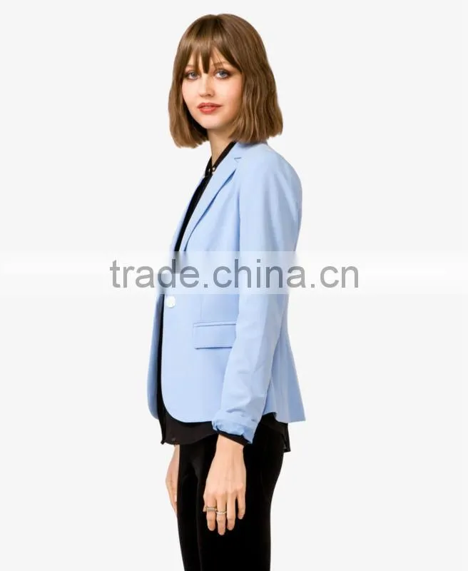 School Marled Button Blazer