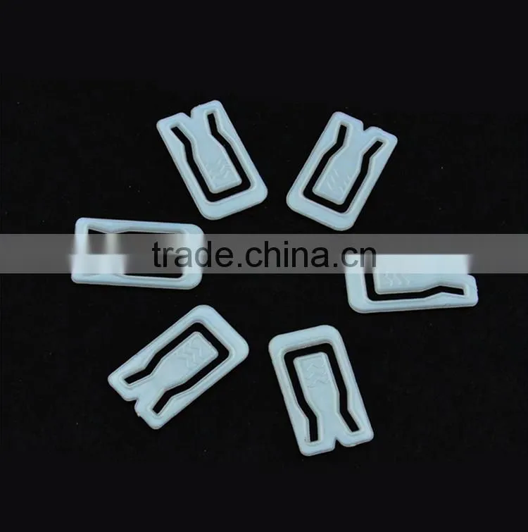 3.4*1.9*0.25cm PS White Square Shape Plastic Clip for Garment Accessory