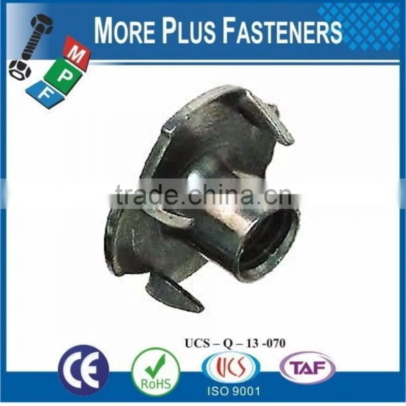 Made in Taiwan Stainless Steel Black Phosphate Four Three Prong Tee Nuts