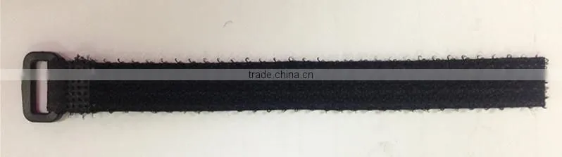 custom logo adjustable colourful self locking hook and loop cable ties