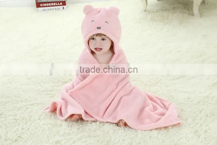 Animal hooded children blanket fleece super soft