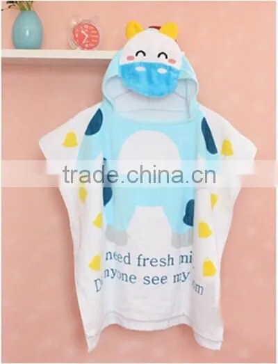 100% cototn hooded poncho towel for children or adults