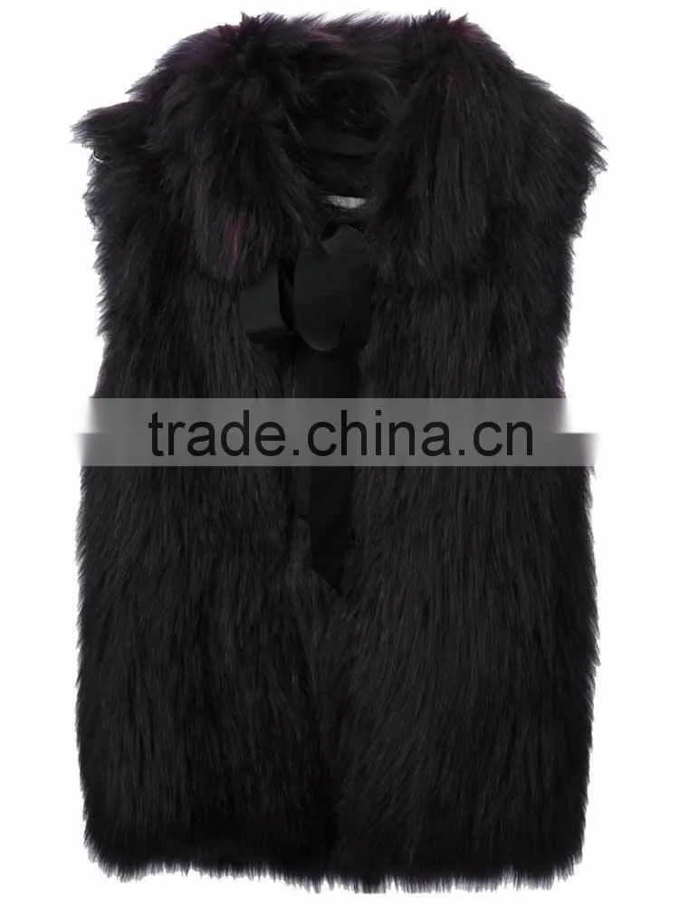 YR881 Tongxiang Fur Garment Factory Women New Arrival Knit Fox Fur Vest