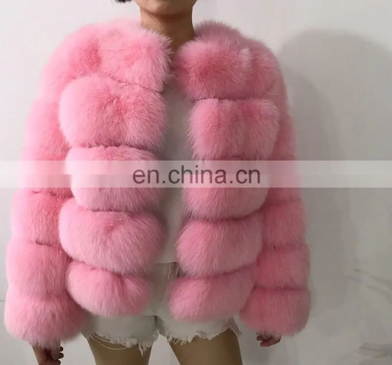 2017 genuine fox fur jacket outwear fur garment
