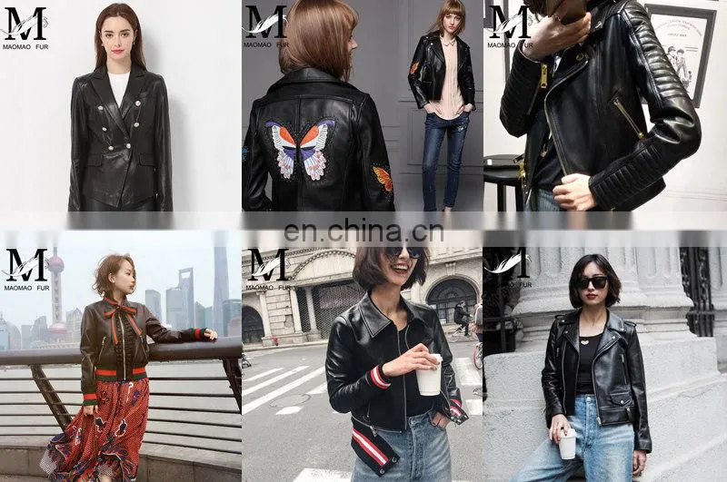 Wholesale New Product Sheep Skin Leather Coats Fashion Genuine Long Leather Coat
