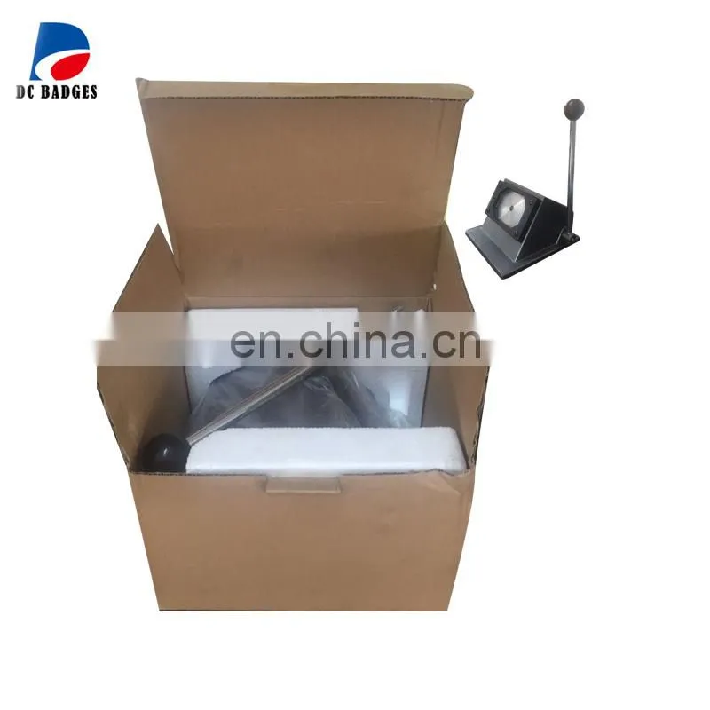 80*53mm badge paper cutter cutting size 101*74mm Six side shape paper cutting machine