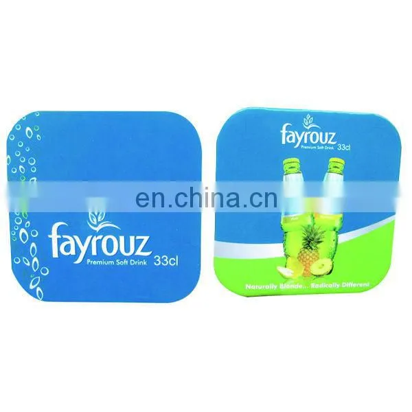 high-quality logo picture print oem made coaster pulpboard