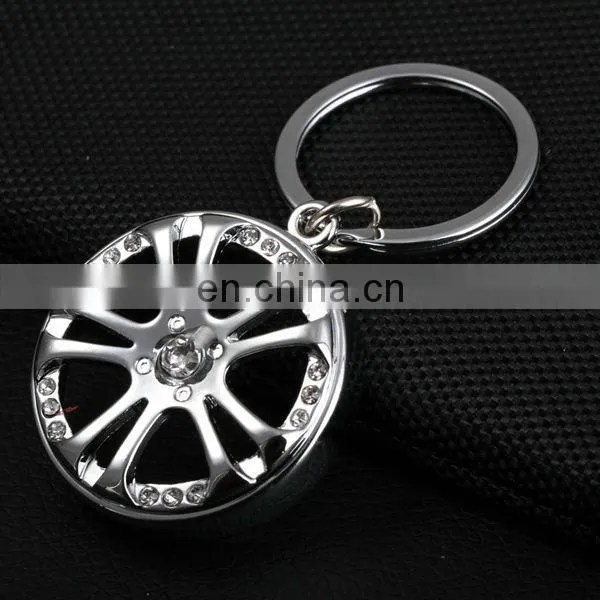 DIE CAST PROMOTION GIFT DECORATIVE CRYSTAL TYRE KEY RING CHAIN