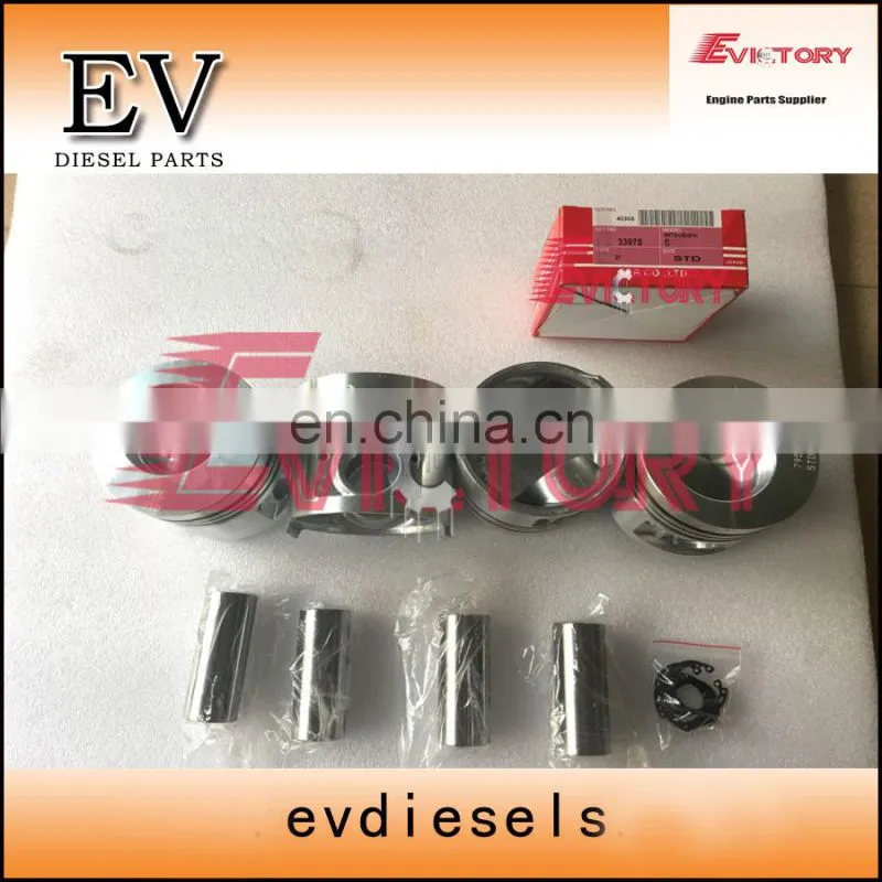 For Mitsubishi S4S engine rebuild kit S4SDT S4S-T piston + ring cylinder liner gasket kit