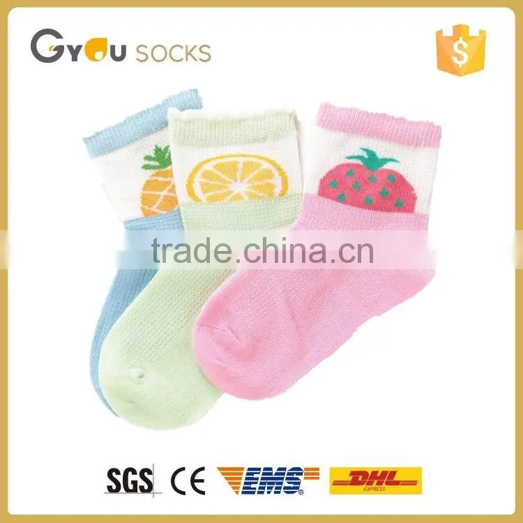 Baby Socks With strawberry printing Soles Anti Slip Socks