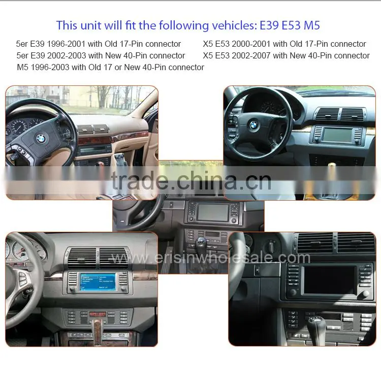 Erisin ES7153B 7" Touch Screen Auto Radio 2 Din Car Stereo Player for E39