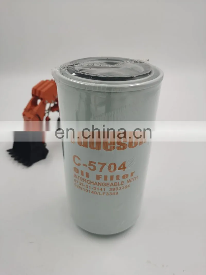 excavator parts oil filter 6735-51-5141, 3903264 02/910140, LF3349 for pc200