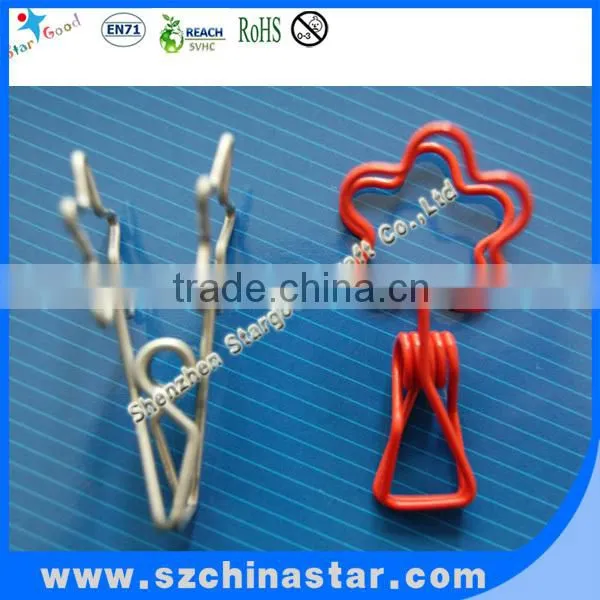 colorful butterfly shape paper clip with PET box