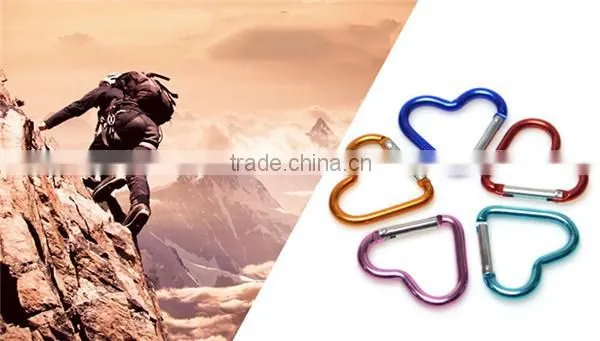 Colorful cheap alluminum climbing small hook carabiner manufacturer