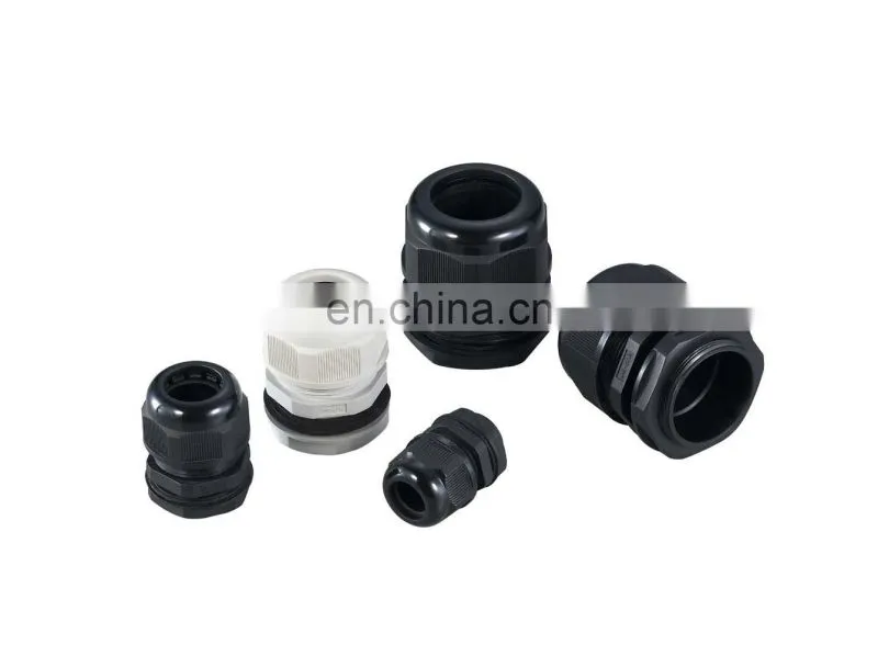 White Cable Gland Waterproof Adjustable 3-16mm Cable Connectors PG7 PG9 PG11 PG13.5 PG16 PG19 Plastic Cable Gland Joints