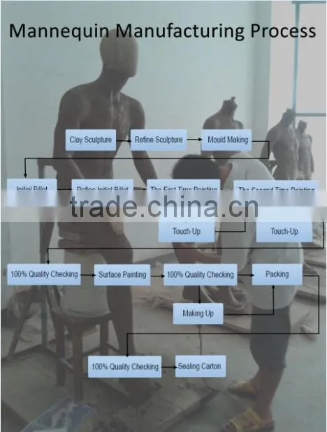 full body egg head abstract fiberglass female mannequin with wooden flexible arms flexible mannequin
