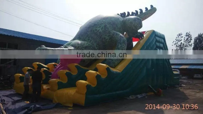 PLATO PVC Trapualin I nflatables water Slide , Long Water Slides For USA
