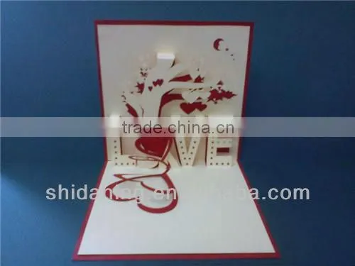 handmade wedding custom 3d pop up greeting card
