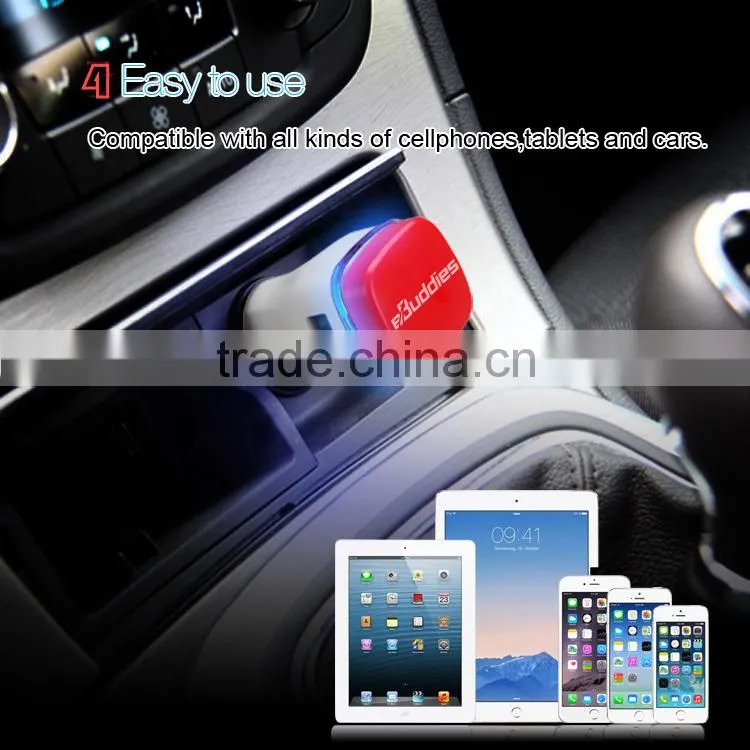 5V 4.8A Dual USB Car Chargers with CE,Rohs, suitable for Iphone,ipad,smart phone ,GPS and More