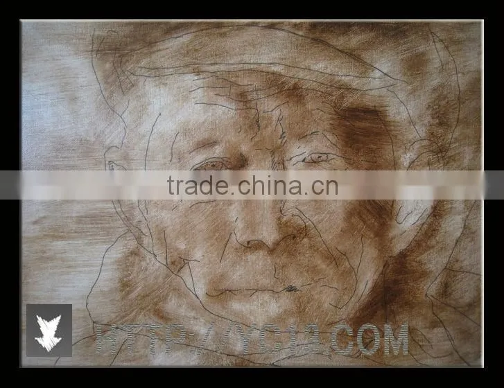 100%handmade portrait painting reproduction from photo