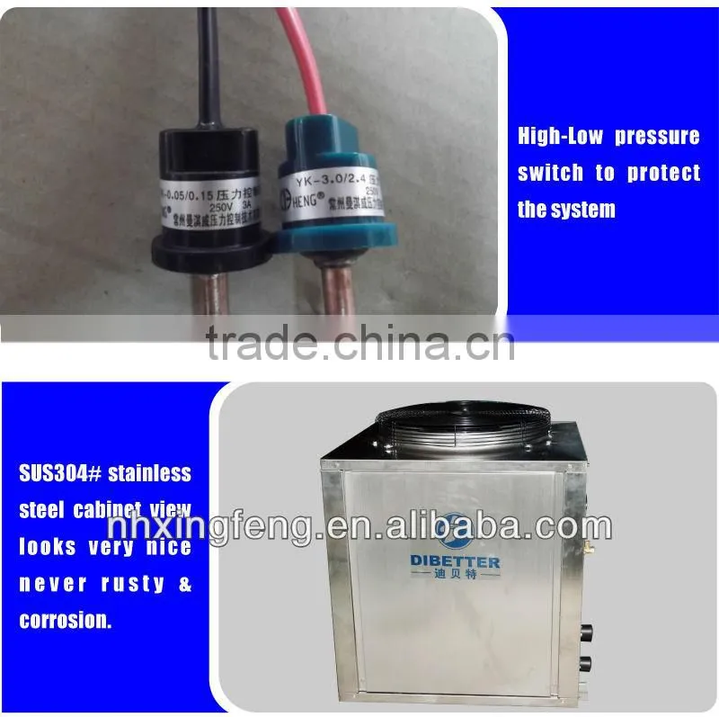 36kw China Split EVI heat pump for -25 degree ambient temp. using