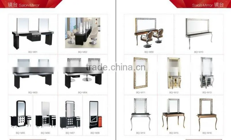 Old fashion style salon mirror hairdresser station salon makeup hair cutting led light cosmetic mirror