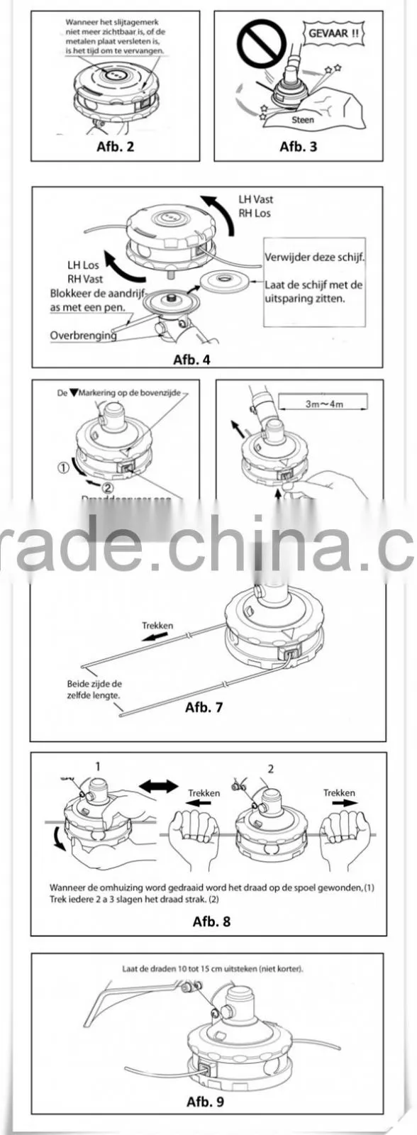 nylon head for brush cutter manual feed line trimmer head china brush cutter spare parts