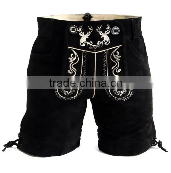 Genuine Suede Bavarian Herren Trachten Lederhose kurz