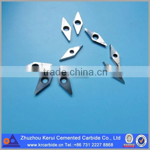 Tungsten carbide cutter and insert for wood turning tools