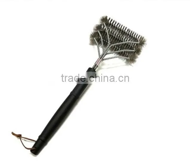 2016 New revolution BBQ Grill Brush 3sided Barbecue Grill Cleaning Brush oven Barbecue Grill Cleaner