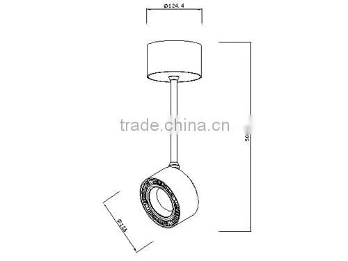 2014 High quality white mercury price armature bedroom led ceiling light